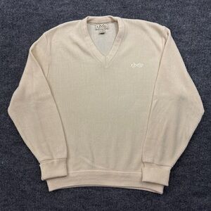 Vintage Izod Golf V Neck Acrylic Preppy Sweater